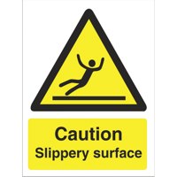 Stewart Superior Caution Slippery Surface Sign 150x200mm - W0134SAV-150X200 - UK BUSINESS SUPPLIES