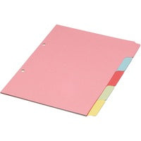 ValueX Divider A5 5 Part Multipunched Assorted Pastel Coloured Card 70599/J5 - UK BUSINESS SUPPLIES