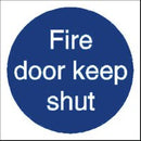 Stewart Superior Fire Door Keep Shut Sign 100x100mm - M014SAV-100X100 - UK BUSINESS SUPPLIES