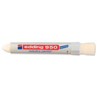 edding 950 Industry Painter Permanent Marker Bullet Tip 10mm Line White (Pack 10) - 4-950049 - UK BUSINESS SUPPLIES