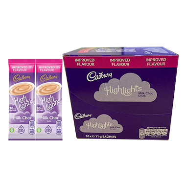 Cadbury Highlights Hot Chocolate Instant Sticks 11g (Pack of 30) - UK BUSINESS SUPPLIES