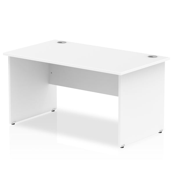 Impulse 1400 x 800mm Straight Desk White Top Panel End Leg I000394 - UK BUSINESS SUPPLIES