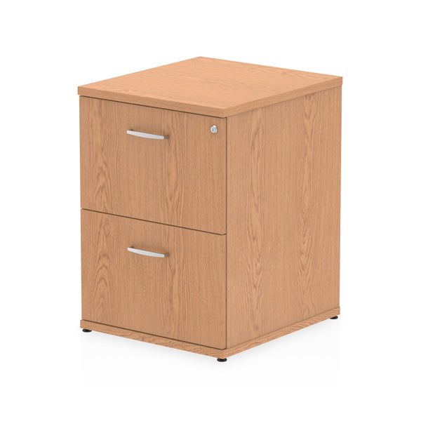 Impulse 2 Drawer Filing Cabinet Oak I000780 - UK BUSINESS SUPPLIES