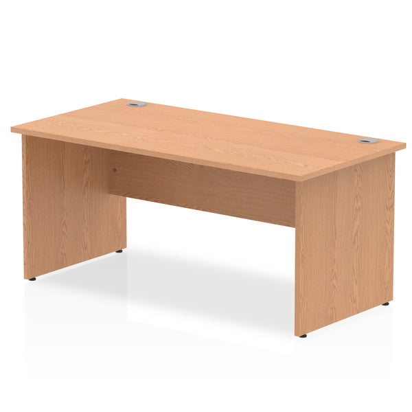 Impulse 1600 x 800mm Straight Desk Oak Top Panel End Leg I000830 - UK BUSINESS SUPPLIES