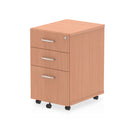 Impulse 3 Drawer Under Desk Pedestal Beech I001648 - UK BUSINESS SUPPLIES