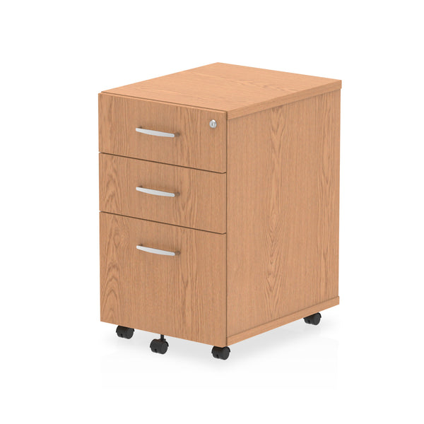 Impulse 3 Drawer Under Desk Pedestal Oak I001660 - UK BUSINESS SUPPLIES