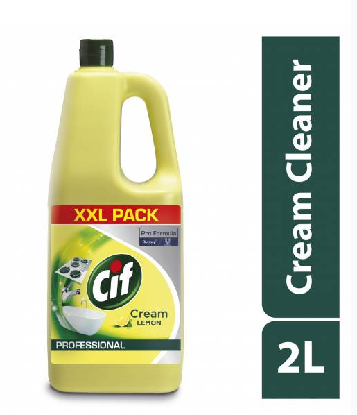 Cif Pro-Formula Cream Cleaner Lemon 2 Litre - UK BUSINESS SUPPLIES