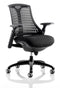 Flex Chair Black Frame With Black Back KC0071 - UK BUSINESS SUPPLIES