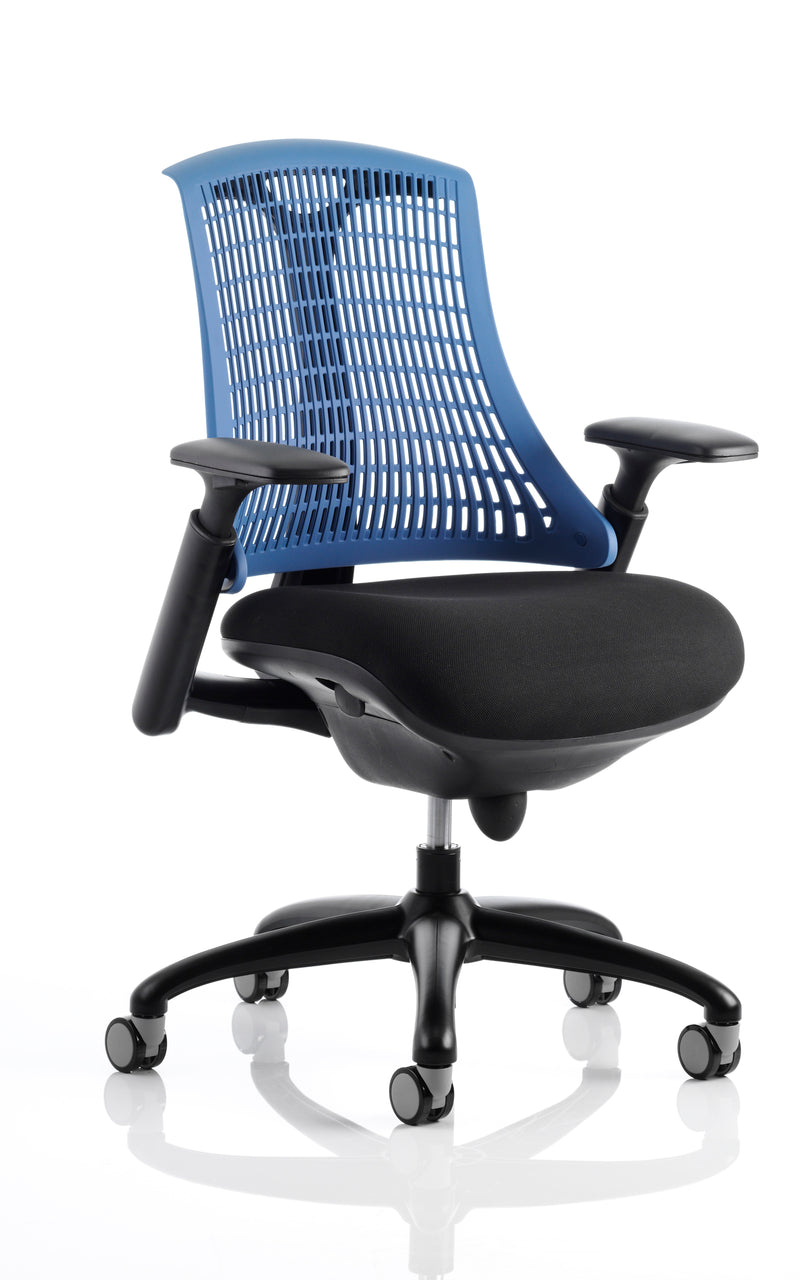 Flex Chair Black Frame With Blue Back KC0076 - UK BUSINESS SUPPLIES