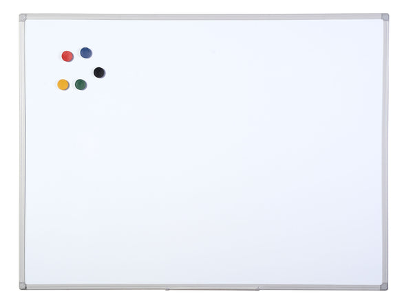 Bi-Office Maya Non Magnetic Melamine Whiteboard Grey Plastic Frame 1200x900mm - MB1412186 - UK BUSINESS SUPPLIES