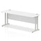 Impulse 1800 x 600mm Straight Desk White Top Silver Cantilever Leg MI002199 - UK BUSINESS SUPPLIES