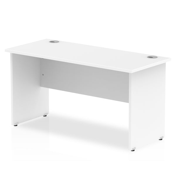 Impulse 1400 x 600mm Straight Desk White Top Panel End Leg MI002247 - UK BUSINESS SUPPLIES