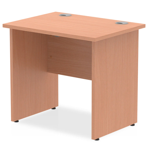 Impulse 800 x 600mm Straight Desk Beech Top Panel End Leg MI002886 - UK BUSINESS SUPPLIES