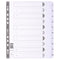 Exacompta Index 1-10 A4 Extra Wide 160gsm Card White with White Mylar Tabs - MWD1-10Z-EW - UK BUSINESS SUPPLIES