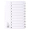 Exacompta Index 1-10 A4 160gsm Card White with White Mylar Tabs - MWD1-10Z - UK BUSINESS SUPPLIES