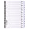Exacompta Index 1-15 A4 160gsm Card White with White Mylar Tabs - MWD1-15Z - UK BUSINESS SUPPLIES