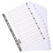 Exacompta Index 1-15 A4 160gsm Card White with White Mylar Tabs - MWD1-15Z - UK BUSINESS SUPPLIES