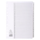 Exacompta Index 1-31 A4 160gsm Card White with White Mylar Tabs - MWD1-31Z - UK BUSINESS SUPPLIES