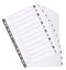 Exacompta Index 1-12 A4 160gsm Card White with White Mylar Tabs - MWD1-12Z - UK BUSINESS SUPPLIES