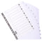Exacompta Index 1-12 A4 Extra Wide 160gsm Card White with White Mylar Tabs - MWD1-12Z-EW - UK BUSINESS SUPPLIES