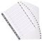 Exacompta Index 1-20 A4 160gsm Card White with White Mylar Tabs - MWD1-20Z - UK BUSINESS SUPPLIES
