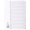 Exacompta Index A-Z A4 160gsm Card White with White Mylar Tabs - MWDA-ZZ - UK BUSINESS SUPPLIES