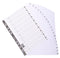 Exacompta Index A-Z A4 Extra Wide 160gsm Card White with White Mylar Tabs - MWDA-ZZ-EW - UK BUSINESS SUPPLIES