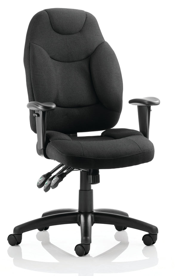 Galaxy Chair Black Fabric OP000064 - UK BUSINESS SUPPLIES