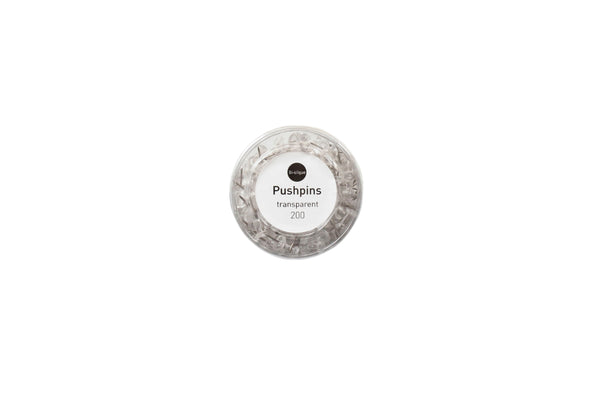 Bi-Office Push Pins Transparent Assorted Colours (Pack 200) - PI0326 - UK BUSINESS SUPPLIES