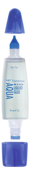Tombow MONO Aqua Liquid Glue With Two Tips Transparent (Pack 10) - PT-WTC-10P - UK BUSINESS SUPPLIES