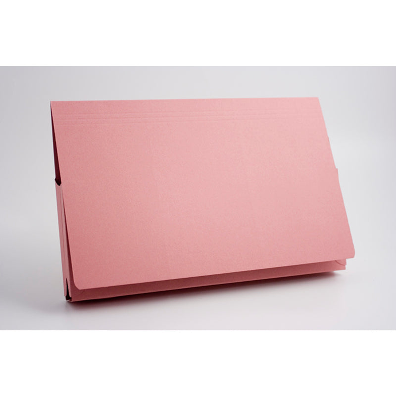 Guildhall Document Wallet Manilla Full Flap Foolscap 315gsm Pink (Pack 50) - PW2-PNKZ - UK BUSINESS SUPPLIES