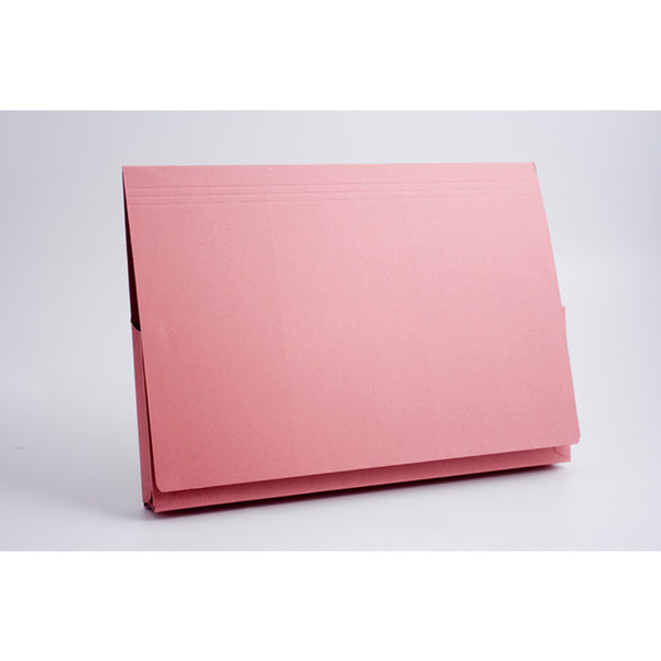 Guildhall Legal Wallet Manilla 356x254mm Full Flap 315gsm Pink (Pack 50) - PW3-PNKZ - UK BUSINESS SUPPLIES