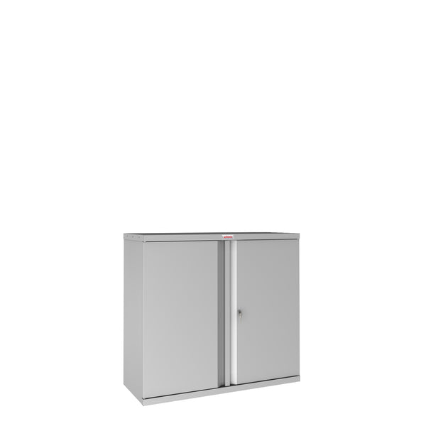 Phoenix SCL Series 2 Door 1 Shelf Steel Storage Cupboard in Grey with Key Lock SCL0891GGK - UK BUSINESS SUPPLIES