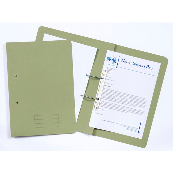Exacompta Transfer File Manilla Foolscap Green 285gsm (Pack 25) TFM-GRNZ - UK BUSINESS SUPPLIES