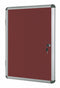 Bi-Office Enclore Burgundy Felt Lockable Noticeboard Display Case 9 x A4 720x981mm - VT630106150 - UK BUSINESS SUPPLIES