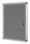 Bi-Office Enclore Grey Felt Lockable Noticeboard Display Case 20 x A4 1160x1288mm - VT740103150 - UK BUSINESS SUPPLIES
