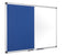Bi-Office Maya Combination Board Blue Felt/Magnetic Whiteboard Aluminium Frame 900x600mm - XA0322170 - UK BUSINESS SUPPLIES
