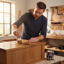 Rustins Quick Drying Poly Varnish Satin Oak 500Ml