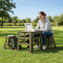 Keeeper Timo Folding Table | Olive Colour | 47 x 45 x 55 centimetres