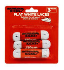 Flat White Laces -Trainer Cs 3Pk