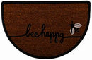 RUBBER/COIR MAT TRAY BEE HALFMOON