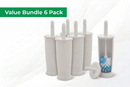 Addis Closed Toilet Brush Set, Plastic, White, 12.5 x 12.5 x 39 cm, 510284