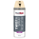 Plastikote Twist and Spray | Premium Spray Paint | Satin | Porcelain | 400ml