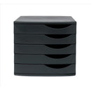 5 Star Desktop 5 Drawer Set A4 Documents up to 260x350mm Black/Black 108391