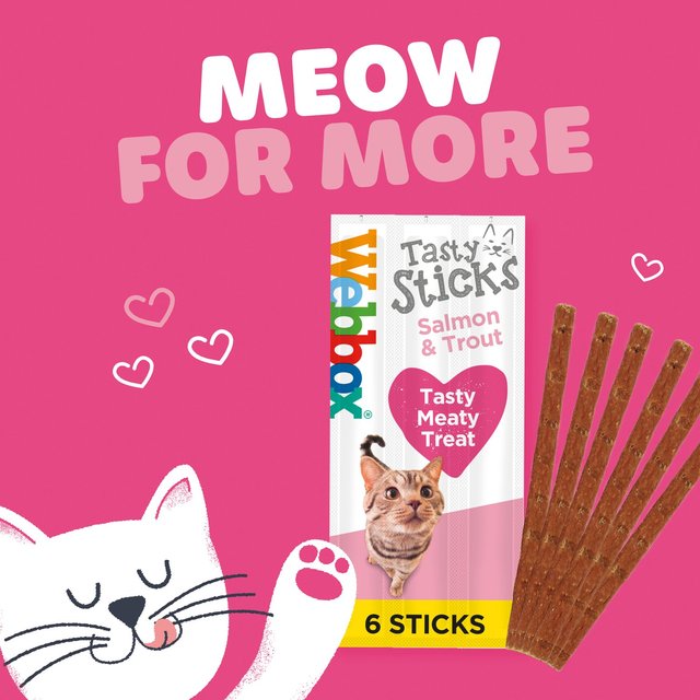 Webbox Cat Treats Tasty Sticks Salmon & Trout 6 Sticks