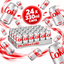 Diet Coca-Cola Soft Drink 330ml Can (Pack of 24)