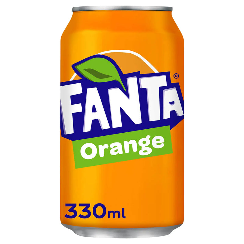 Fanta Orange Soft Drink 330ml Can (Pack of 24)