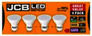 JCBLED GU10 4.9W 350LM WW WIDE4PK