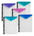 Snopake Polyfile Ring Binder Wallet A4 Assorted (Pack of 5) 15695