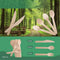 Belgravia- 400 Pack Disposable Wooden Cutlery Set - 100 Dessert Spoons, 100 Forks, 100 Knives, 100 Teaspoons